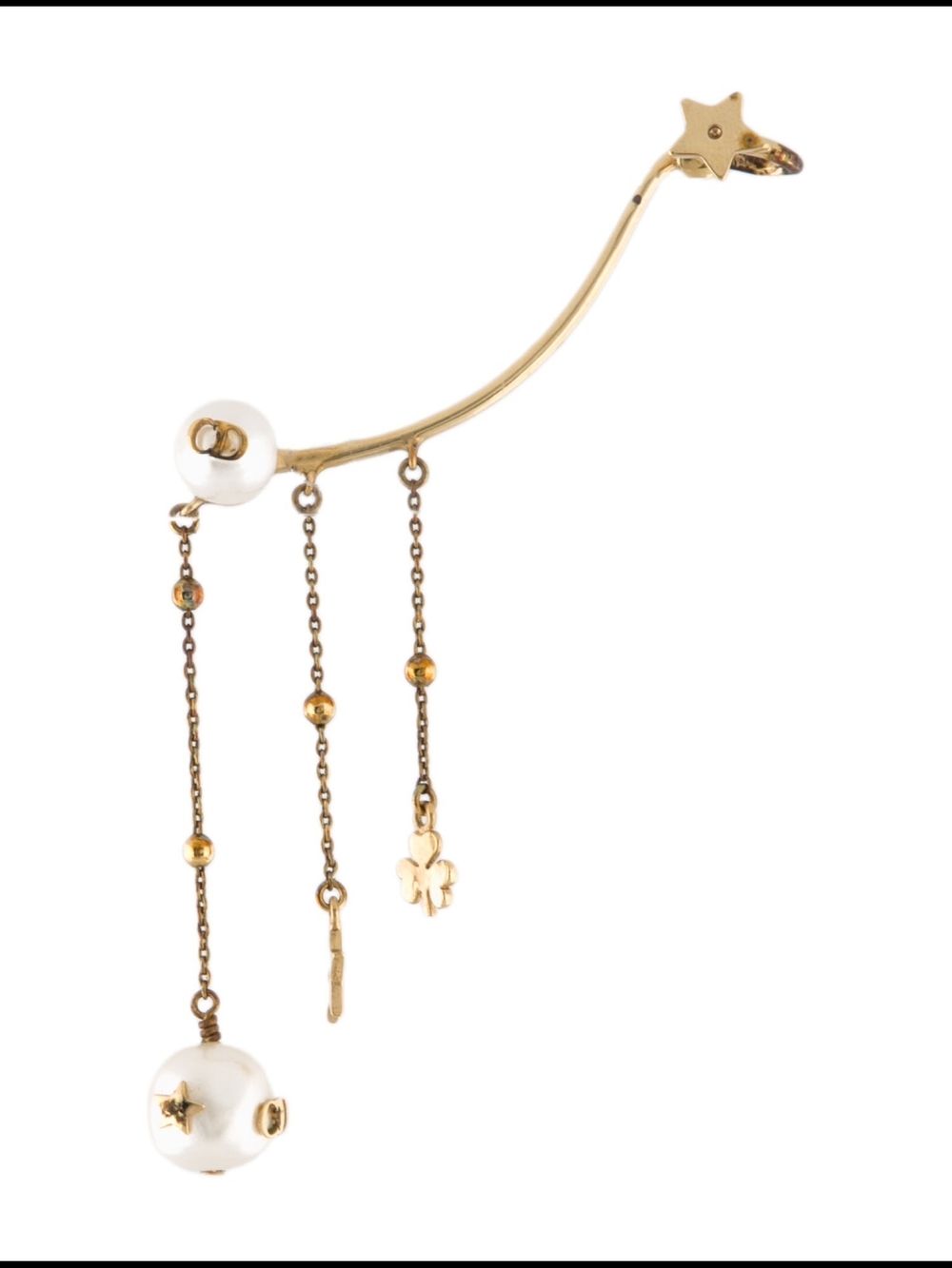 Christian Dior Faux Pearl Perles De Désir Ear Climber Earring - Picture 5 of 7